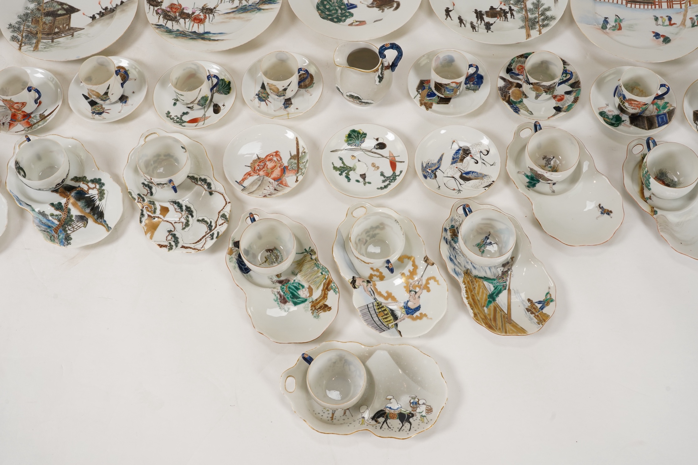 Shoko Takebe for Thomas B. Blow, a fine Japanese eggshell porcelain tea and coffee set, dated 1905